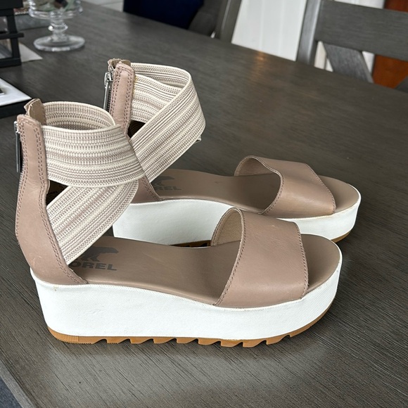 Sorel Shoes - Sorel wedge sandals size 6